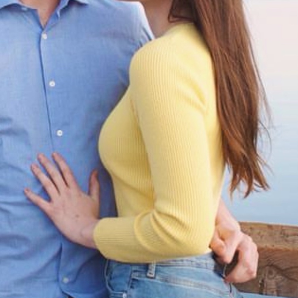 Yellow Crop Sweater